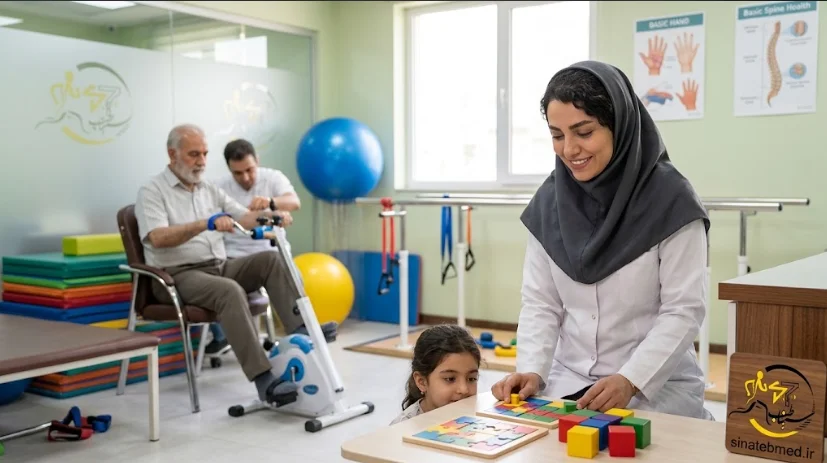 کاردرمانی جسمی و ذهنی به صورت آنلاین در فیزیوتراپی سیناطب شیراز