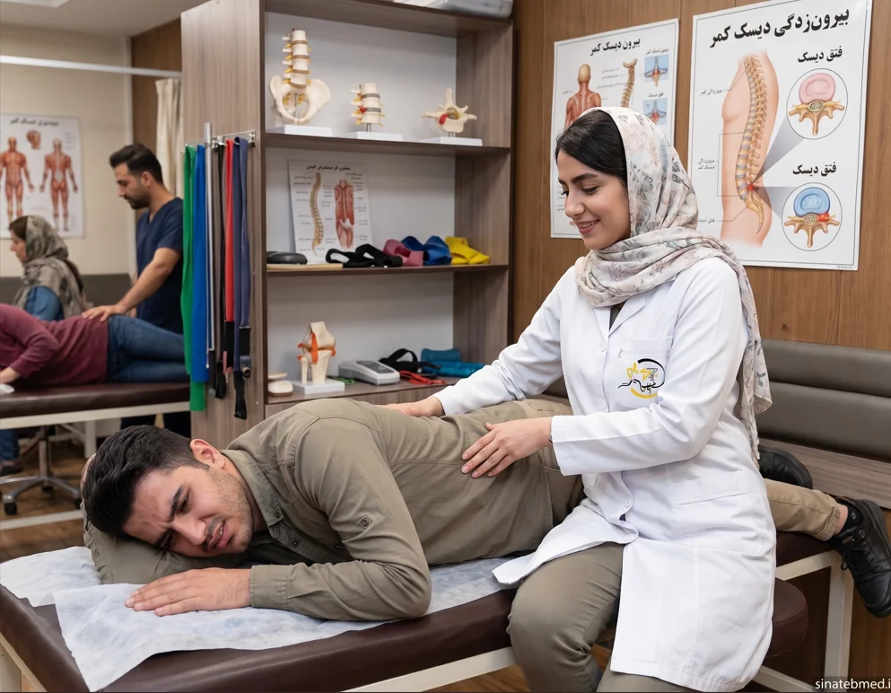 درمان ریشهای دیسک کمر و سیاتیک بدون جراحی در شیراز | فیزیوتراپی سیناطب