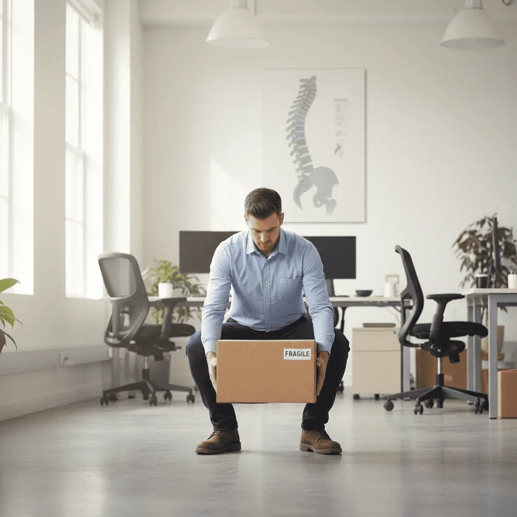 شیوه صحیح برداشتن اجسام سنگین
